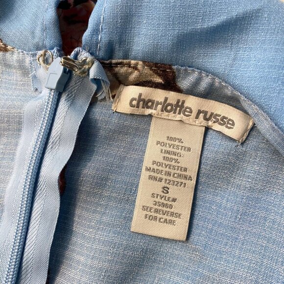 Charlotte Russe Floral Print Off-Shoulder Romper - Size S Womens summer Used - Picture 2 of 9